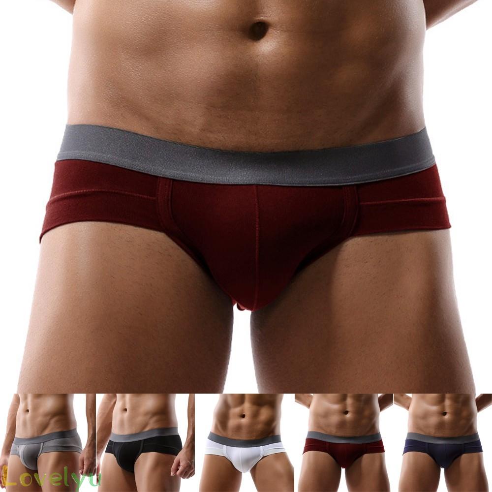 【LOVELYU】Men Sexy Briefs Underwear Shorts Stretch Cool-Seamless Breathable Underpants【Good Quality】