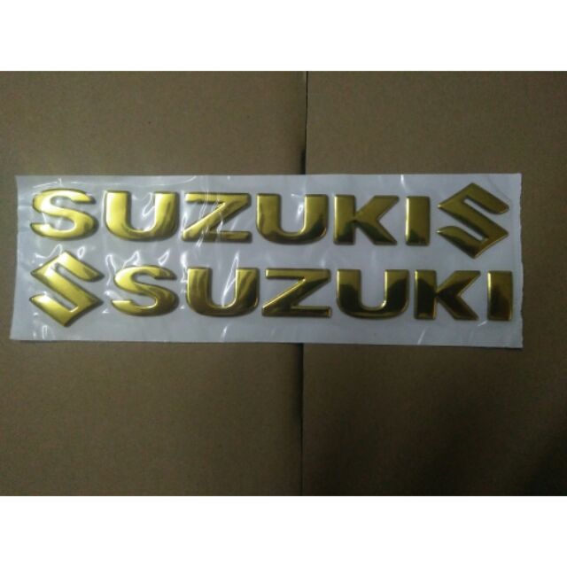Bộ chữ nổi Suzuki crôm vàng bóng dài 20 cm nhập thái