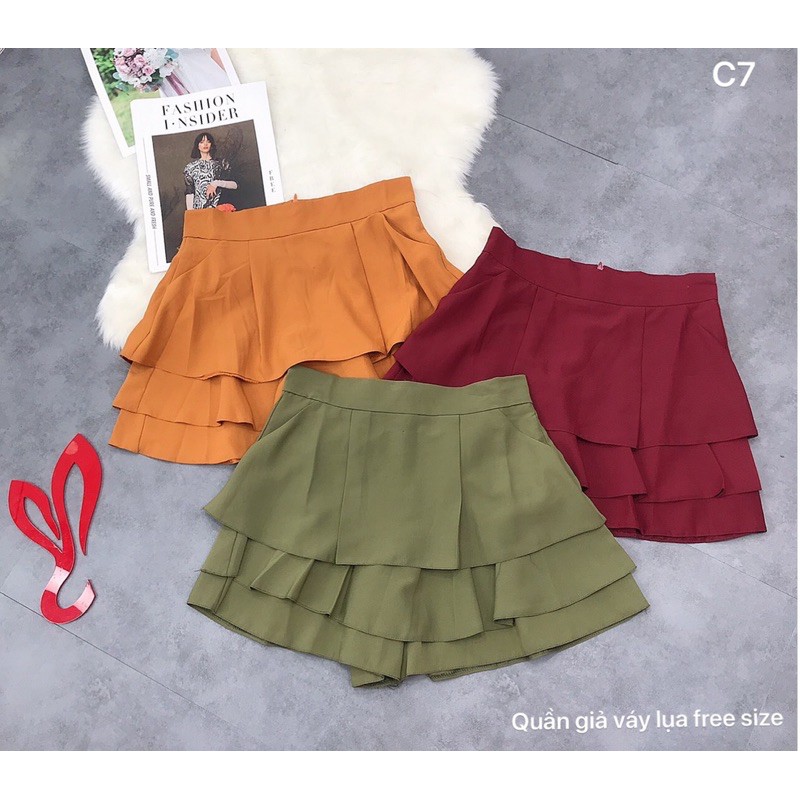 🌹Quần giả váy tầng von bảng màu mới | BigBuy360 - bigbuy360.vn