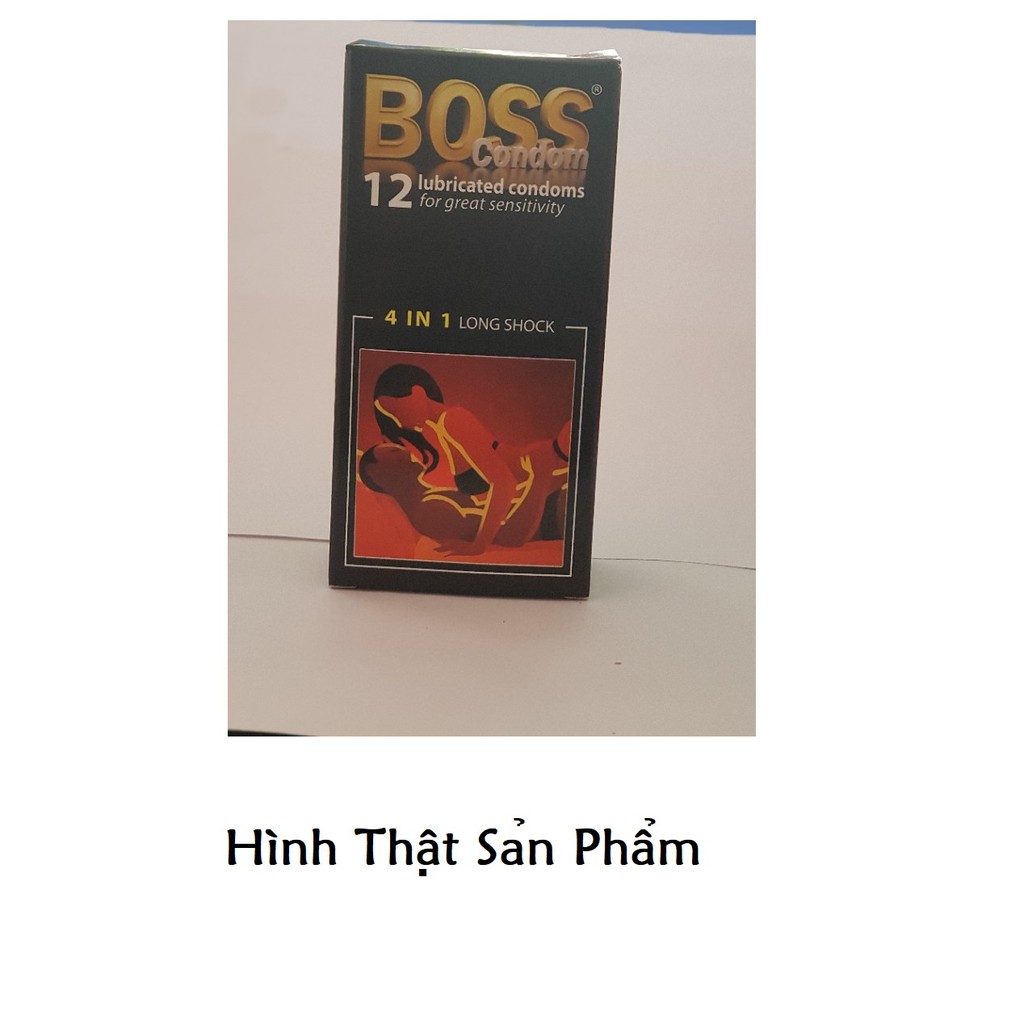 Bao Cao Su Boss 4 in 1 - Gân Gai Nổi - Kéo Dài Thời Gian