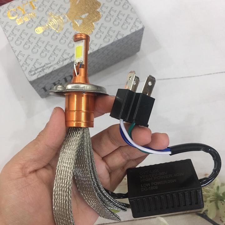 Đèn pha led CYT  siêu sáng, Đèn led đuôi công tản nhiệt gắn cho xe ga xe số  - DLCYT
