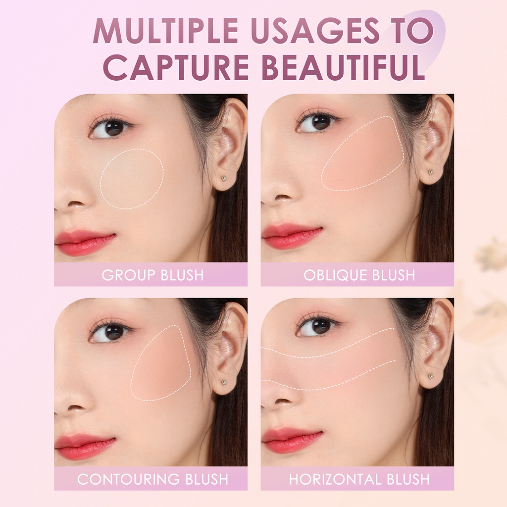 Bảng Phấn Má Hồng FOCALLURE 3 Màu Sắc Tố Cao Lâu Trôi Trọng Lượng Nhẹ