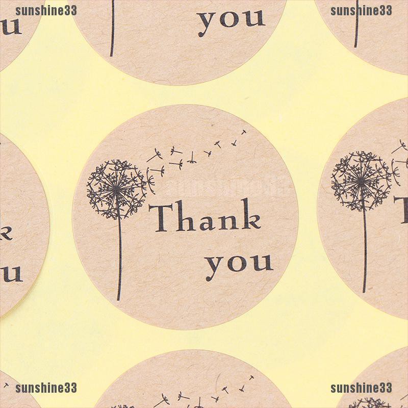 Set 120 sticker Niêm Phong Bao Bì In Chữ thank you