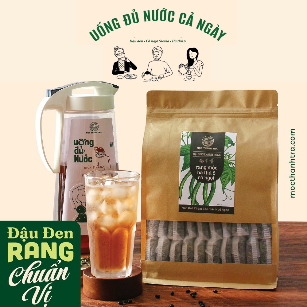 [COMBO Uống nước] Bình Lock &amp; Lock 2L và Túi 1.5kg Đậu đen xanh lòng Rang mộc Cỏ ngọt Hà Thủ ô (CTL) Mộc Thanh Trà
