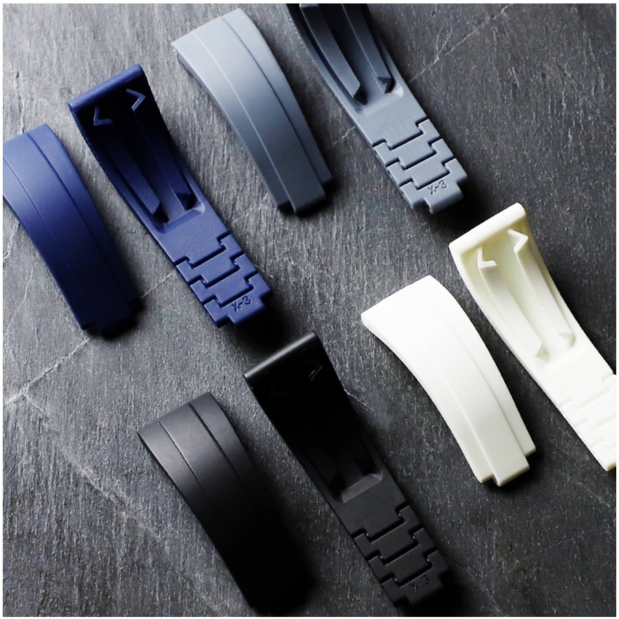 Adjustable 20mm Rubber Watch Band For Rolex Strap Submariner Daytona GMT 2 OYSTERFLEX Glidelock Buckle Watch Bracelet Oyster Perpetual Sky Dweller Yacht Master Explorer Watch Strap