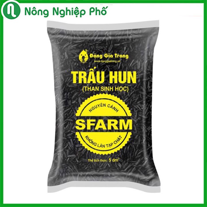 Giá Thể Trấu Hun Nguyên Cánh SFARM Túi 5dm3