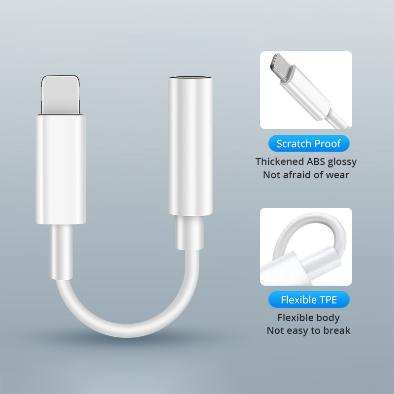 Cáp Chuyển Đổi Âm Thanh HdoorLink Lỗ Cắm 3.5mm Sang Jack Cắm Cho i-Phone 7/7plus/X/11pro/Xs