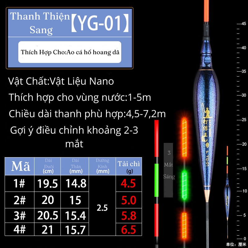 Phao Câu Đài cao cấp Thanh Thiện Sang , chuyên câu Rô , câu Nông , truyền tín hiệu nhanh , phủ kim loại chống thấm nước