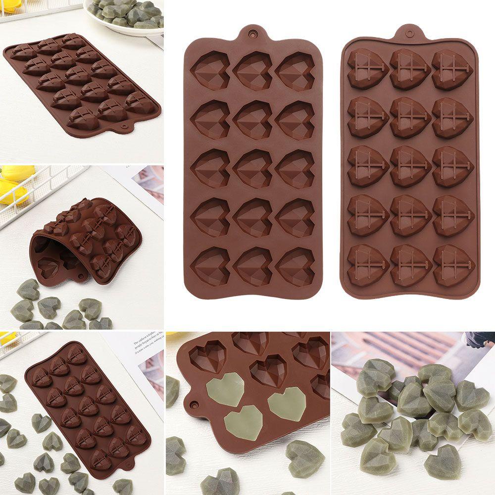 Khuôn Silicone Làm Sô Cô La Hình Trái Tim 3D