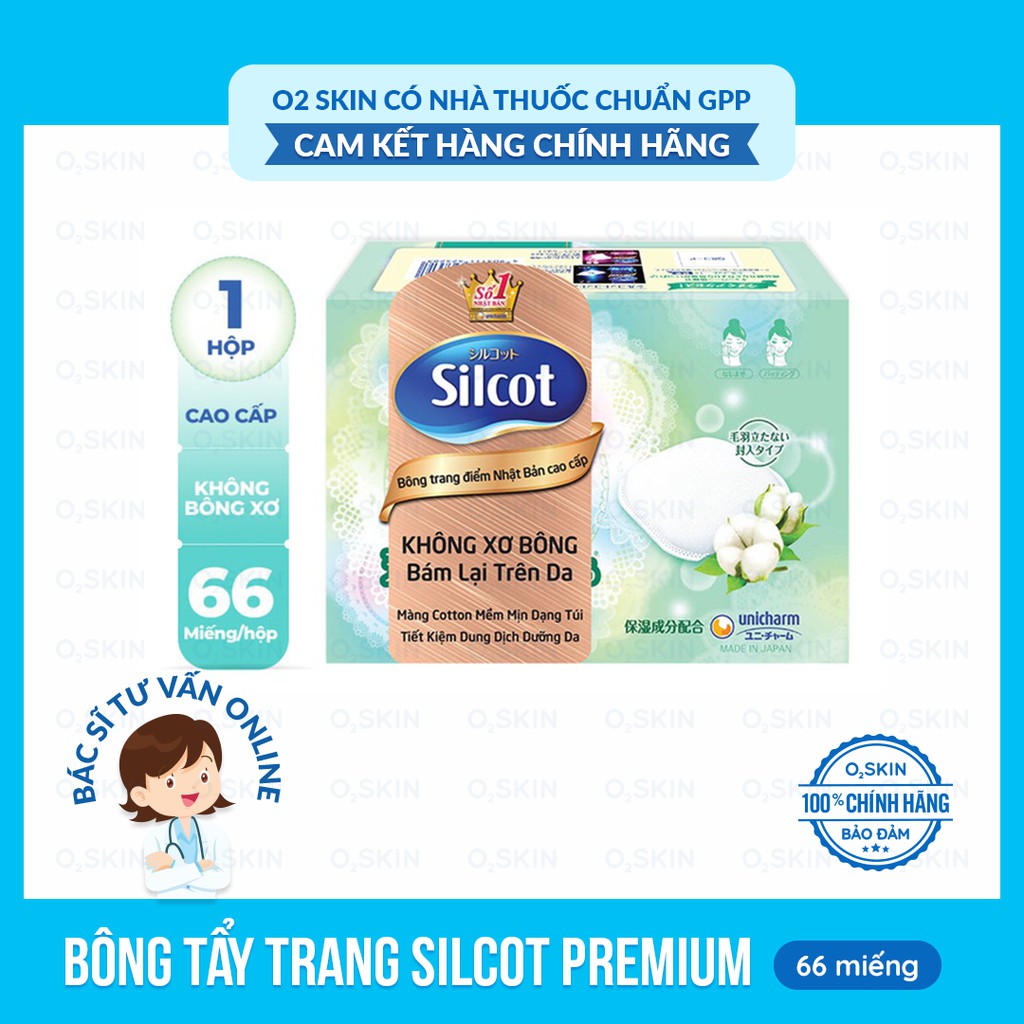 BÔNG TẨY TRANG Silcot Premium ( 66 MIẾNG )