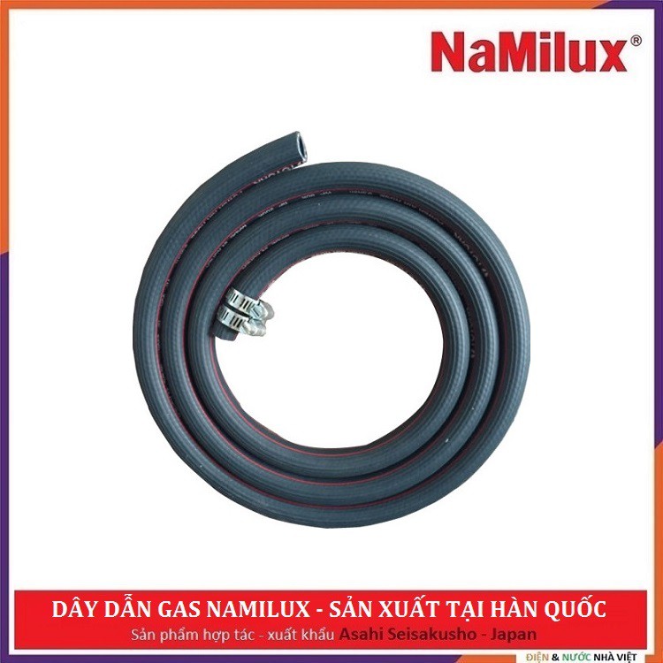 DÂY GAS NAMILUX TẶNG 2 KẸP ỐNG ( NHẬP TỪ HÀN QUỐC - LÕI THÉP BÊN TRONG CHỐNG ĐỨT GÃY )