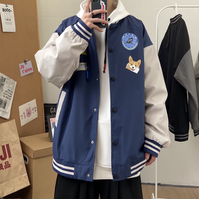 [Ảnh Thật] Áo Bomber Dù Corgi Chất Dù 2 lớp Form chuẩn Unisex Nam Nữ Couple