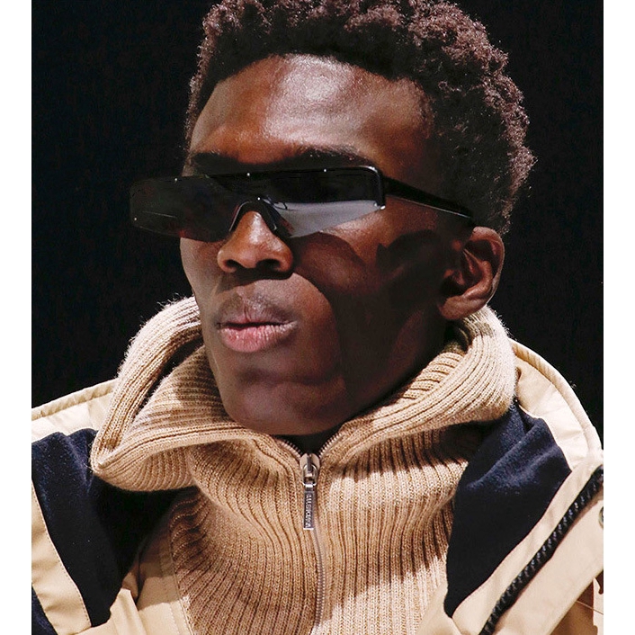 Western Style Rectangle Sunglasses Men Fashion Designer  Glasses Anti-UV400