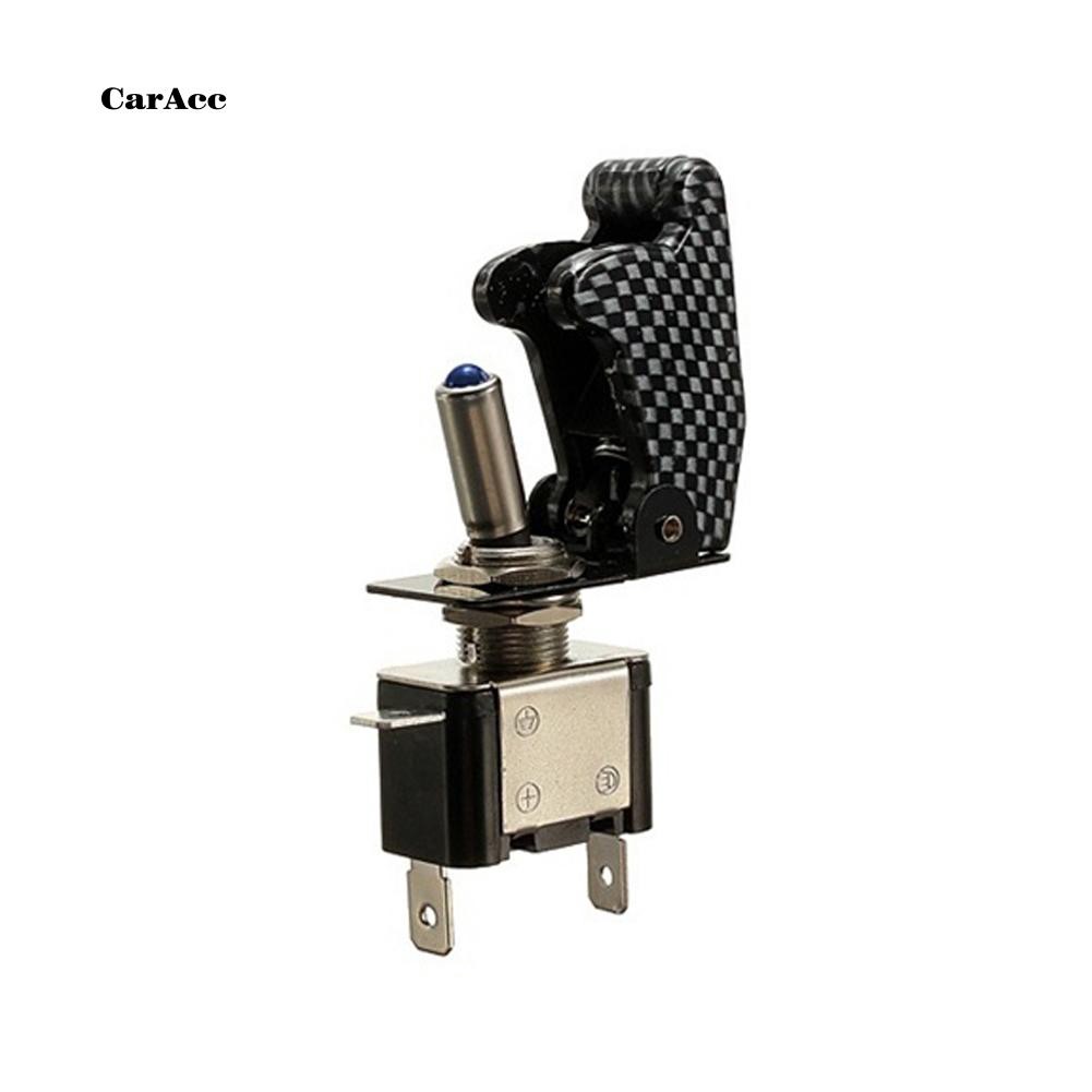 Công Tắc On / Off Đèn LED SPST 12V 20A Có Vỏ Bọc Cho Xe Hơi