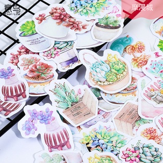 Sticker hộp 40 miếng nhiều chủ đề trang trí sổ, album, nhật ký, lưu bút, bullet journal