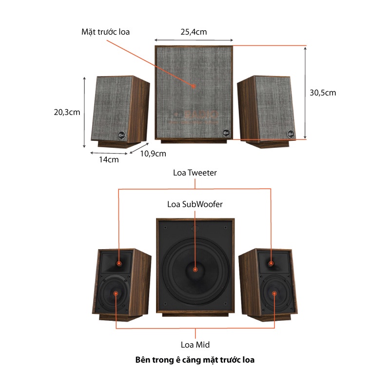 Loa Klipsch Promedia Heritage 2.1 - Bảo Hành chính hãng 12 Tháng
