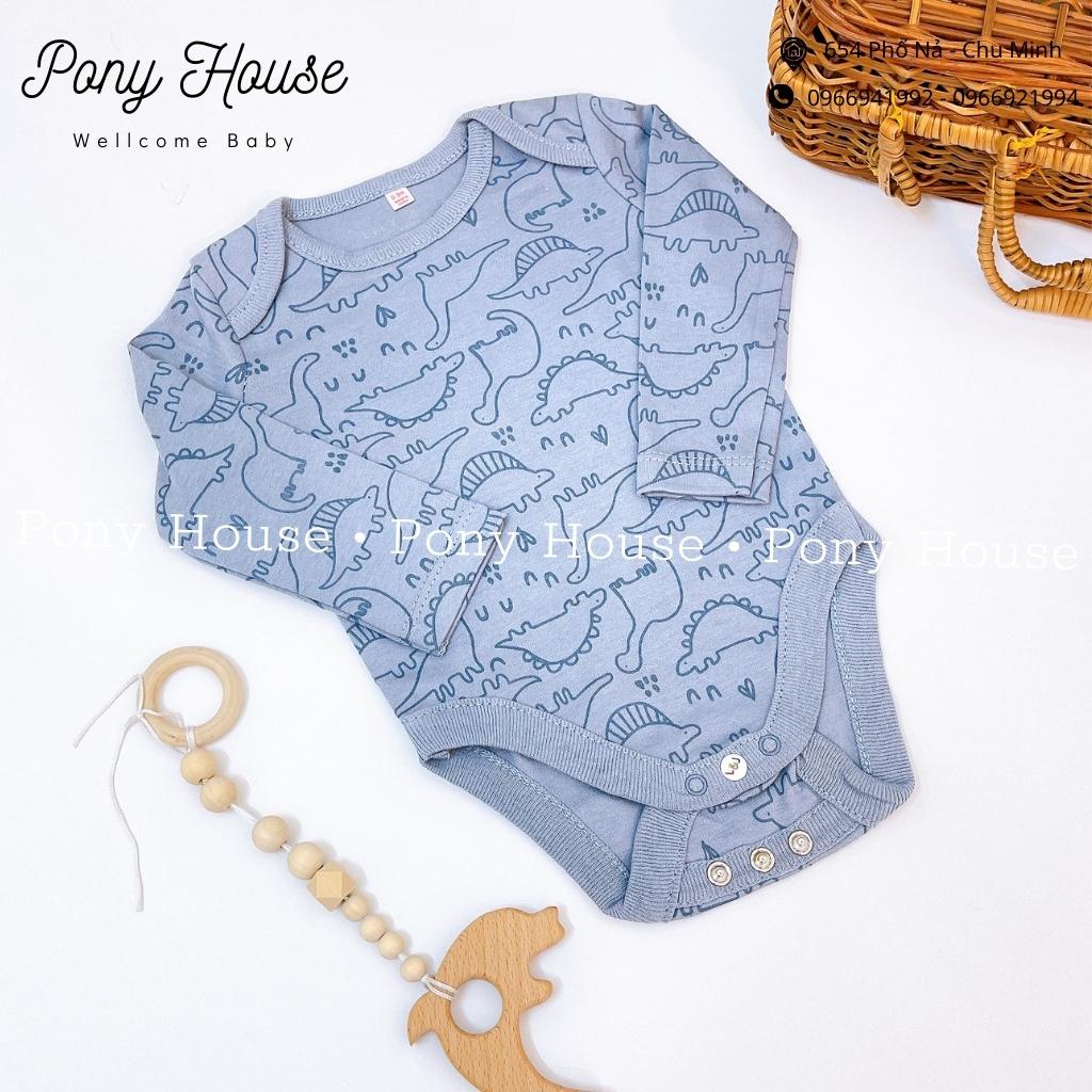 Body Chip Dài Tay Bodysuit Hàng Quảng Châu Chất Cotton Dày Dặn Cho Bé Trai Bé Gái Từ Sơ Sinh Đến 9 Tháng
