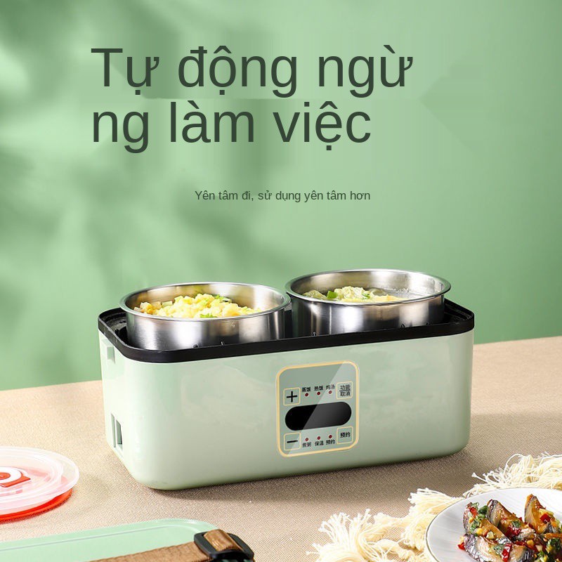 Hộp cơm cắm điện 3 tầng giữ nhiệt và nhân viên văn phòng tự hâm nóng sinh Nồi hấp đa năng mini