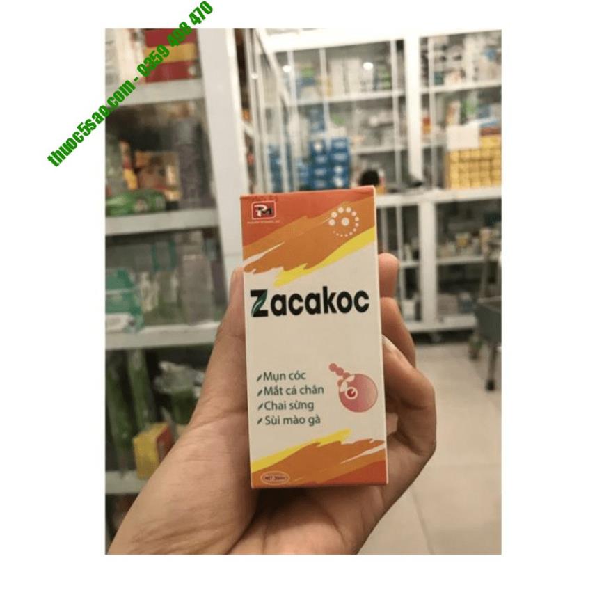 Zacakoc cải thiện tình trạng mụn cóc, chai sừng, sùi mào gà Lọ 20ml