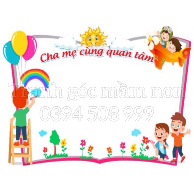 góc tuyên truyền - tranh decal mầm non