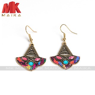 Khuyên Tai Dạng Hạt Vintage MK MAIKA Mẫu Dài MKKT144, khuyên tai thời trang độc đáo, phong cách retro, phù hợp đi biển