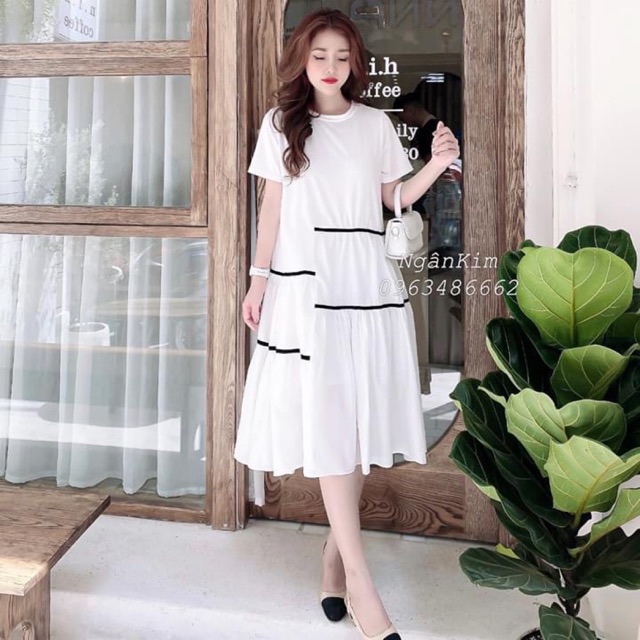 🎀 Váy Suông Kẻ Sọc Ngang Hàng Quảng Châu 🎀