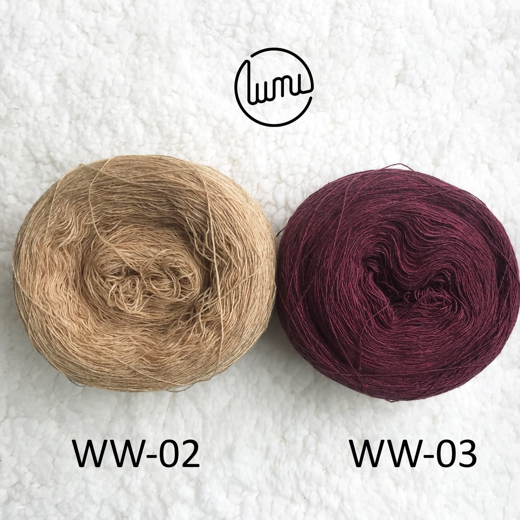 LUMI - WW01-03 Len Wool 100% - len lông cừu thô đan móc đồ đông