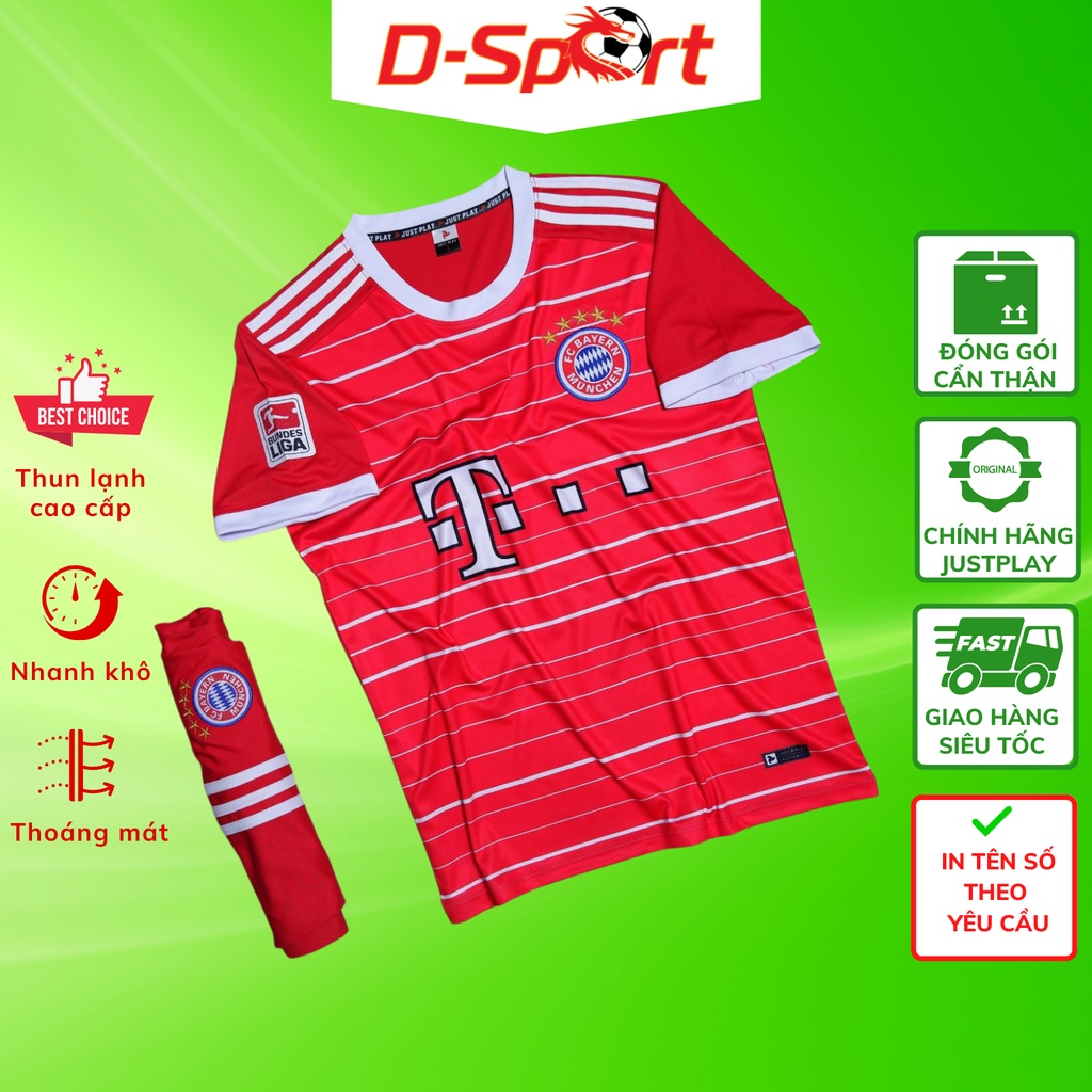 Bộ Quần Áo Đá Banh CLB Bayern Munich 22/23 Sân Nhà - Thun Lạnh Cao Cấp - Chính Hãng JustPlay