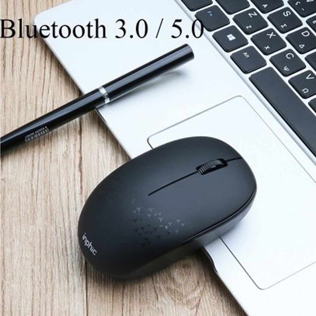 Chuột Không Dây Bluetooth Mini Inphic E5B 1200DPI-Chính Hãng, Chuột Chống ồn Phù Hợp Sử Dụng Văn Phòng -dc4521