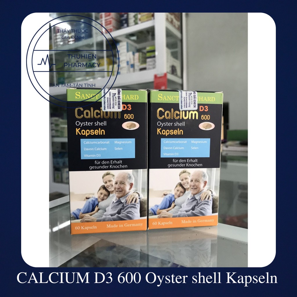 ✅✅ CALCIUM D3 600 Oyster shell Kapseln-Bổ sung canxi cho bà bầu, người cao tuổi