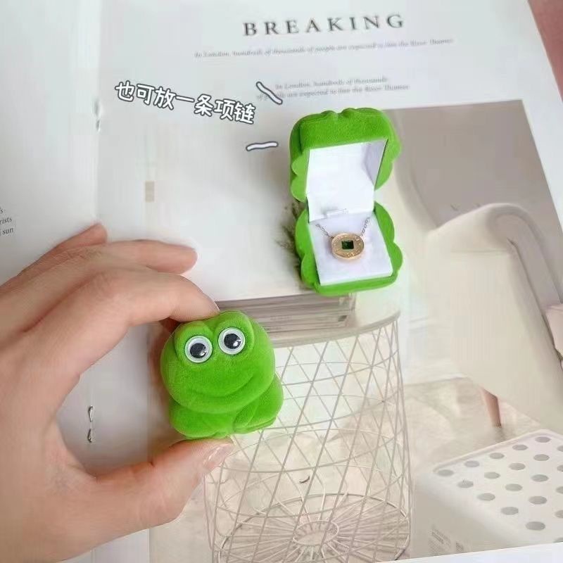 IF ME Hộp/ Nhẫn   bằng nhựa resin kiểu chú ếch màu trơn tùy chọn loại thời trang cho cặp đôi