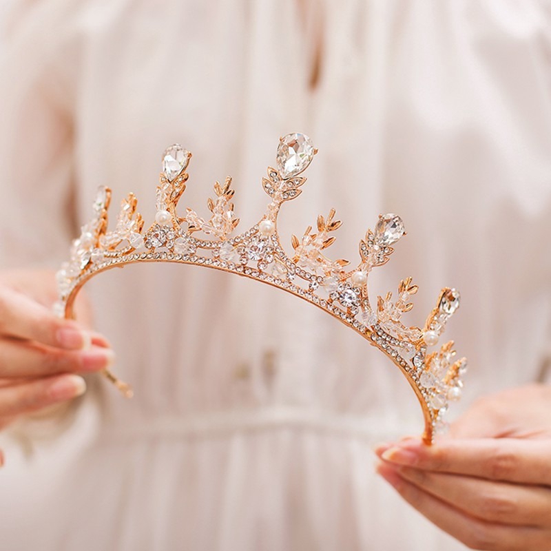 Vương miện cài đầu dạng nhánh xỏ hạt nhiều công dụng cho sự kiện