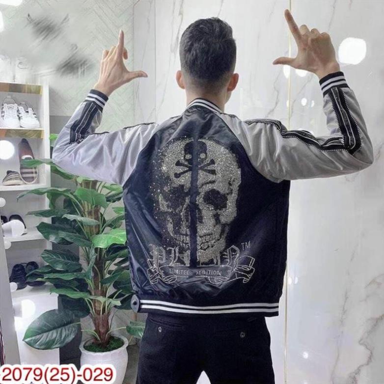 Áo khoác bomber nam Philiplein đính đá cao cấp chắc chắn chuẩn đường kim mũi chỉ ảnh thật 100%