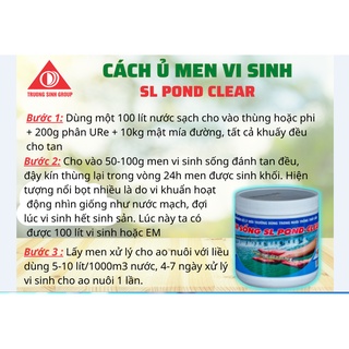 MEN SỐNG SL POND CLEAR - Dùng sinh khối nuôi cấy nhân giống vi sinh