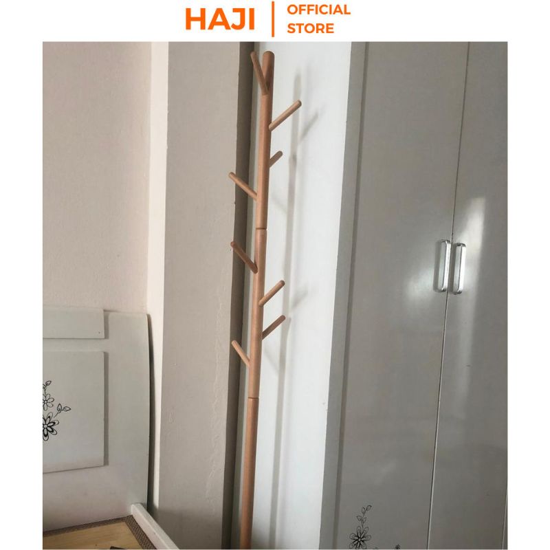 Cây treo quần áo chân gỗ vững chắc chống đổ HAJI A60