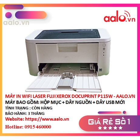 Máy in Wifi Laser Fuji Xerox DocuPrint P115w  - aalo.vn