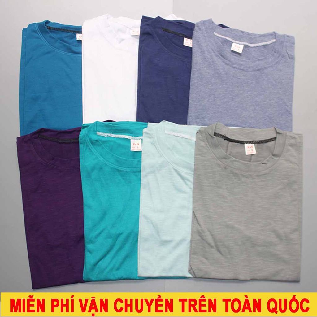 Áo Thun Cotton Nam Trơn Cổ Tròn vải mịn mát - Nhiều màu sắc