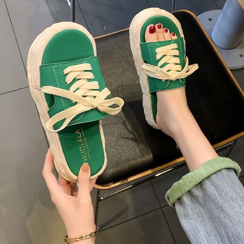 Dép Quai Ngang Đế Dày Thiết Kế Mới Thời Trang Dành Cho Mùa Xuân Hè