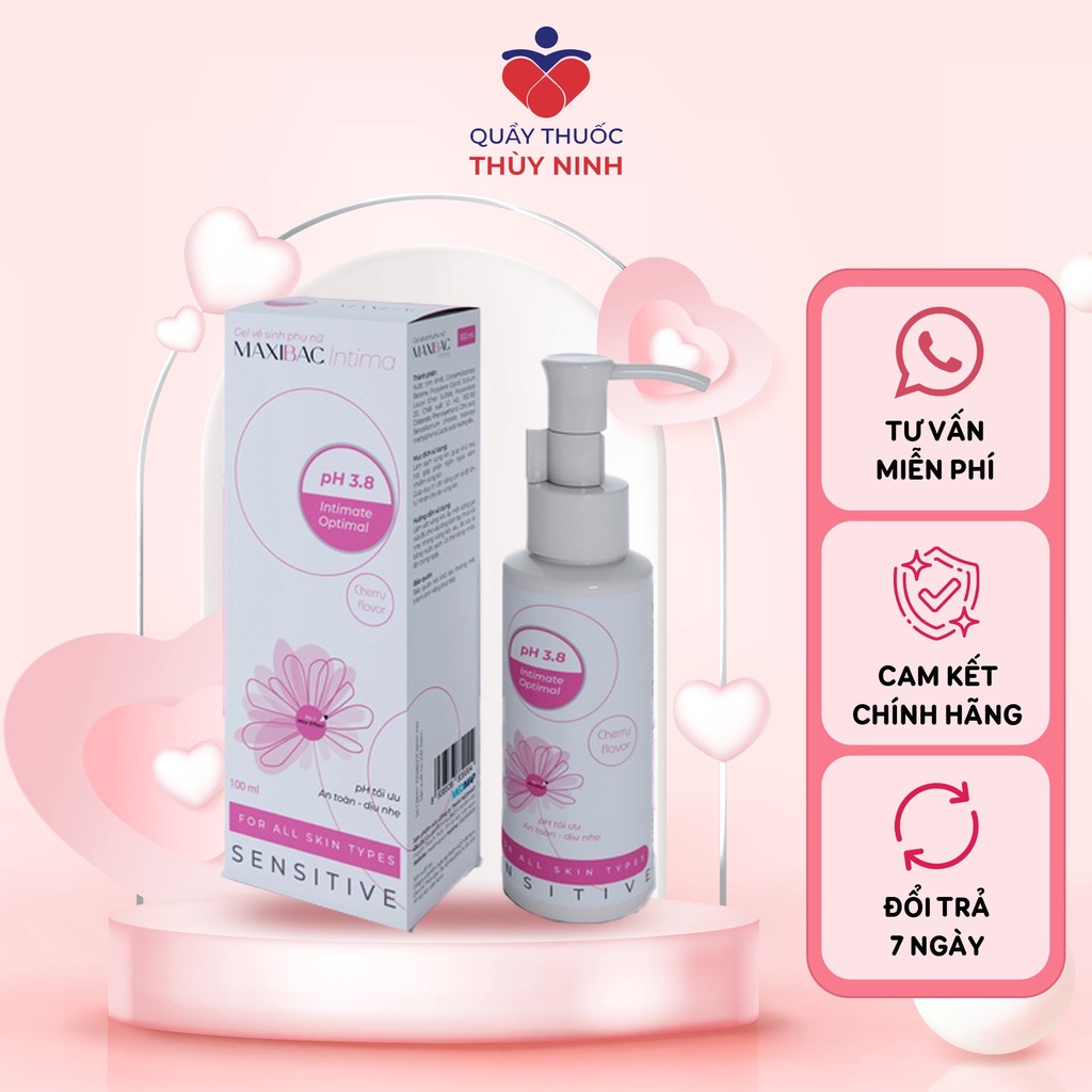 Gel vệ sinh phụ nữ Maxibac Intima pH 3.8