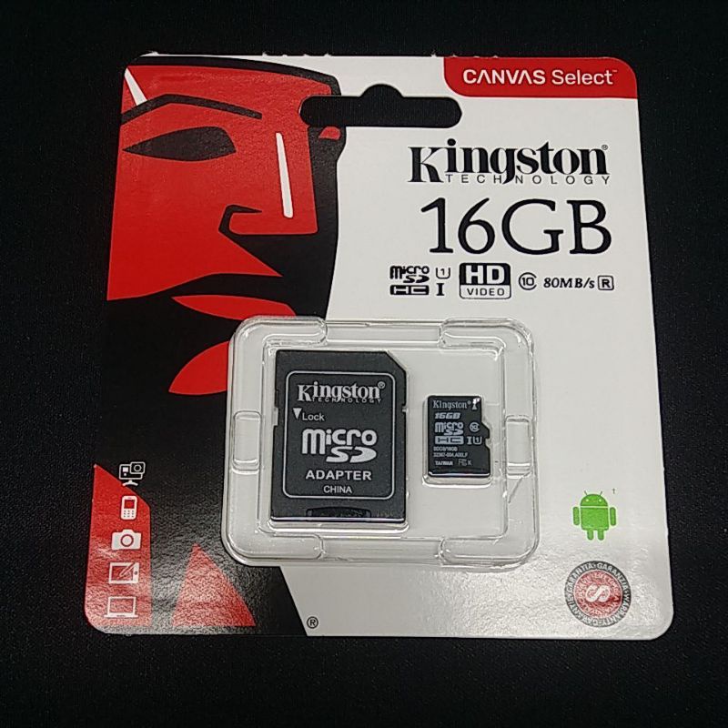 Thẻ nhớ 16Gb Kington MicroSD kèm Adapter