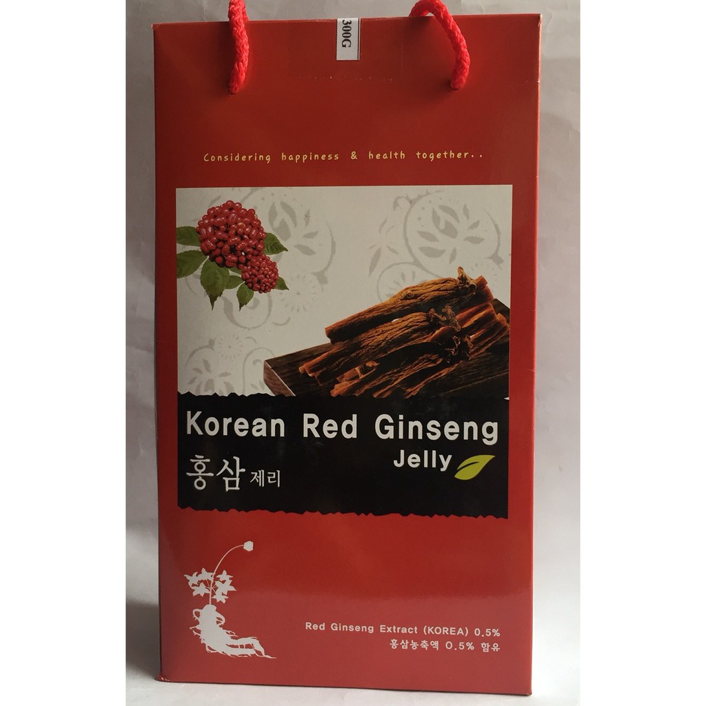Kẹo hồng sâm mềm Hàn Quốc 300g-Korean Red Ginseng Jelly, kẹo sâm, kẹo mềm nhập khẩu Hàn Quốc, PP Sâm Yến 3A