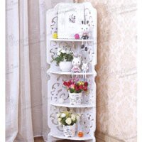 KỆ GÓC HOA VĂN TAM GIÁC 4 TẦNG BẰNG GỖ_Kệ góc hoa văn 4 tầng_Kệ góc 4 tầng_Kệ góc 4 tầng hoa văn_Kệ góc đẹp