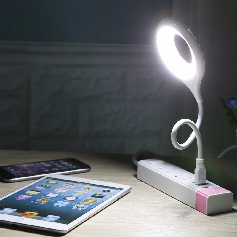 Đèn led đọc sách linh hoạt tiết kiệm năng lượng cổng usb có thể điều chỉnh