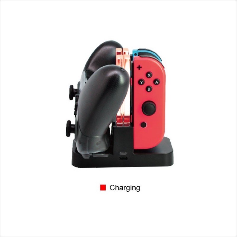 Bộ dock sạc Joy-Con và tay cầm Pro Controller thương hiệu Dobe cho máy game Nintendo Switch (TNS-879)