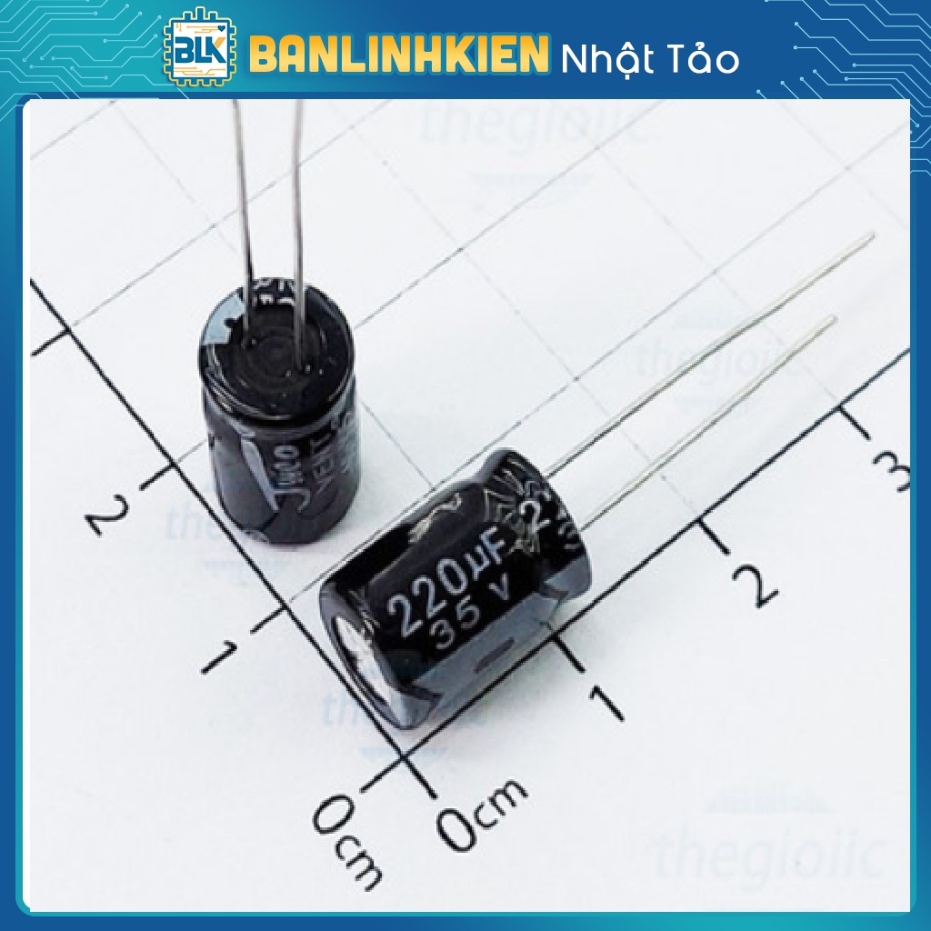 Bộ 10 Tụ Hóa 220uF 35V 8x12MM