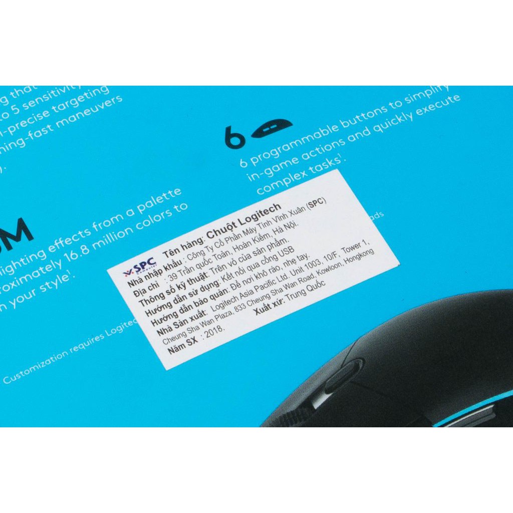 Chuột Game Logitech G102 Prodigy RGB LED  - New - Chính Hãng - BH 24 Tháng