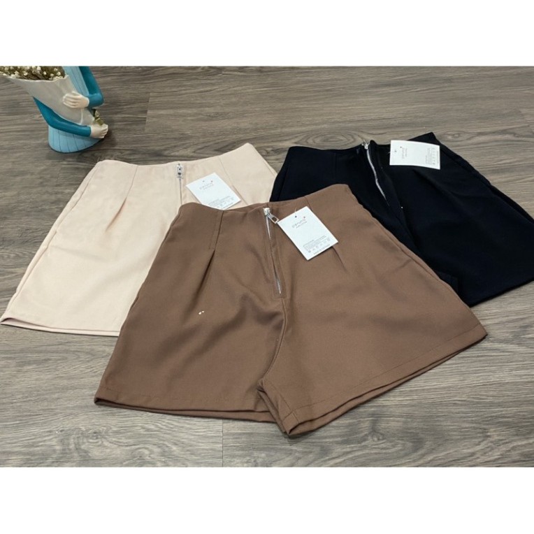 Quần Short Nữ Lưng Cao Khóa Giữa Mẫu Mới Cho Chị Em