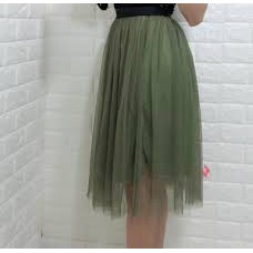 Chân váy tulle skirt style công chúa dài qua gối