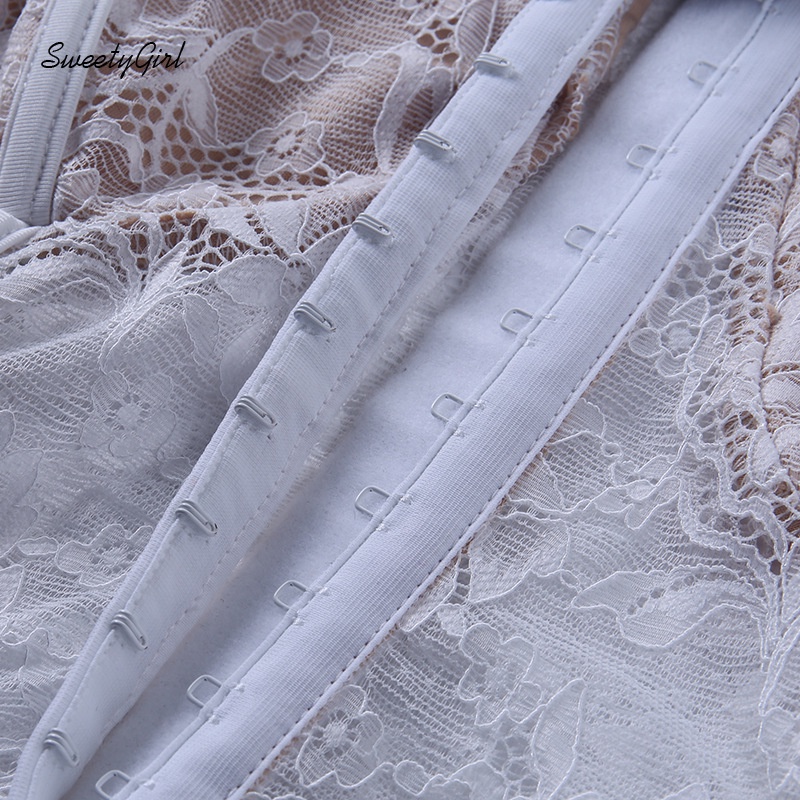 Áo ống màu trơn phối ren có khóa cài thời trang quyến rũ cho nữ