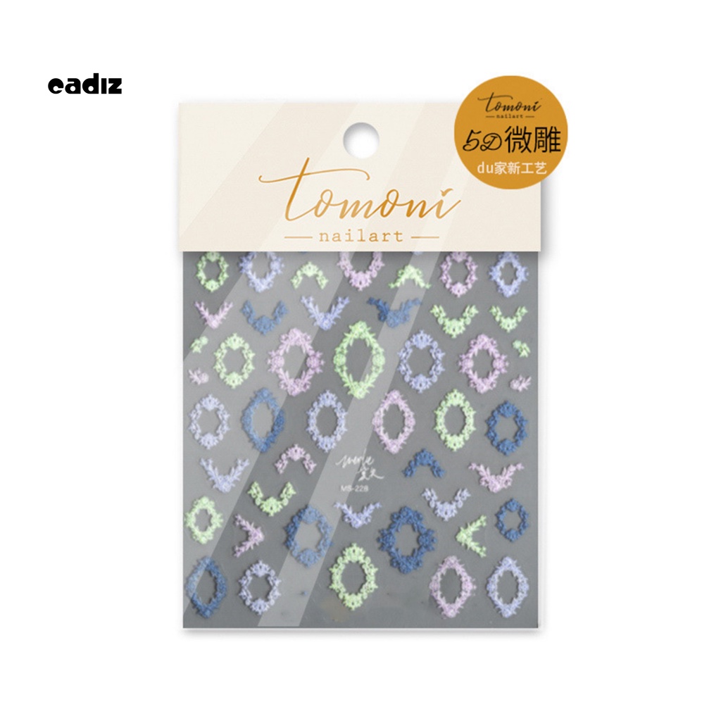 Miếng Dán Trang Trí Móng Tay Hình Hoa Xinh Xắn